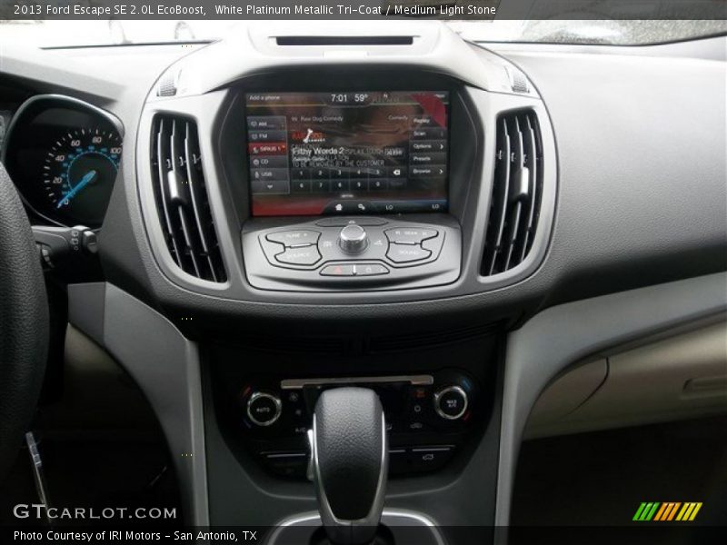 White Platinum Metallic Tri-Coat / Medium Light Stone 2013 Ford Escape SE 2.0L EcoBoost