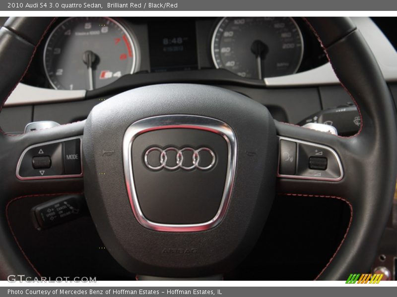 Brilliant Red / Black/Red 2010 Audi S4 3.0 quattro Sedan