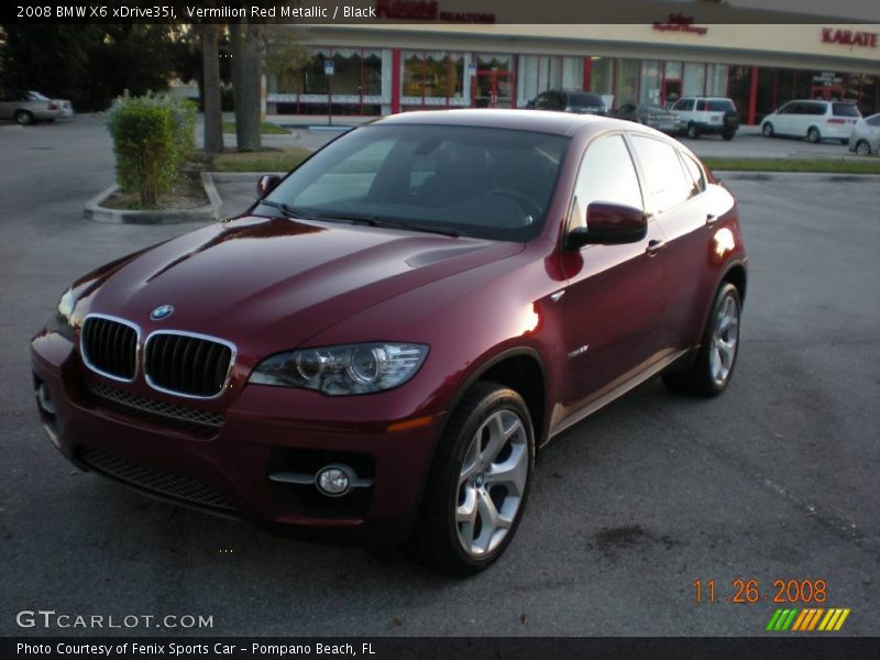 Vermilion Red Metallic / Black 2008 BMW X6 xDrive35i
