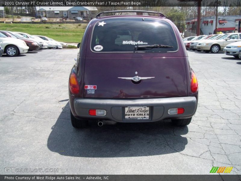 Deep Cranberry Pearl / Taupe/Pearl Beige 2001 Chrysler PT Cruiser Limited