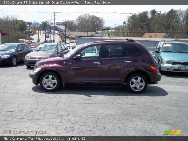 Deep Cranberry Pearl / Taupe/Pearl Beige 2001 Chrysler PT Cruiser Limited