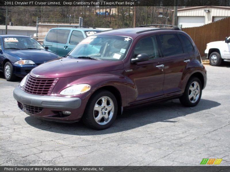 Deep Cranberry Pearl / Taupe/Pearl Beige 2001 Chrysler PT Cruiser Limited