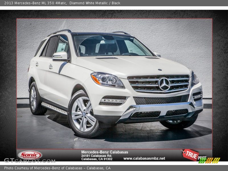 Diamond White Metallic / Black 2013 Mercedes-Benz ML 350 4Matic