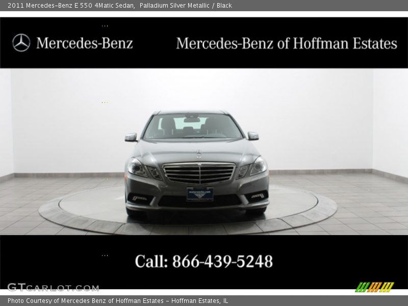 Palladium Silver Metallic / Black 2011 Mercedes-Benz E 550 4Matic Sedan