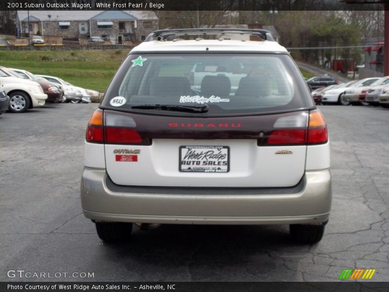 White Frost Pearl / Beige 2001 Subaru Outback Wagon
