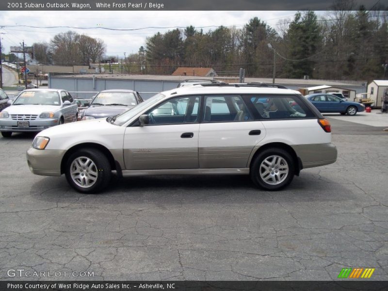 White Frost Pearl / Beige 2001 Subaru Outback Wagon