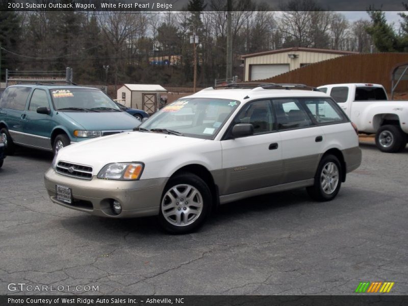 White Frost Pearl / Beige 2001 Subaru Outback Wagon