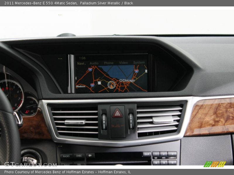 Palladium Silver Metallic / Black 2011 Mercedes-Benz E 550 4Matic Sedan