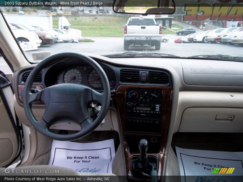 White Frost Pearl / Beige 2001 Subaru Outback Wagon