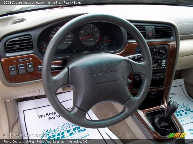 White Frost Pearl / Beige 2001 Subaru Outback Wagon