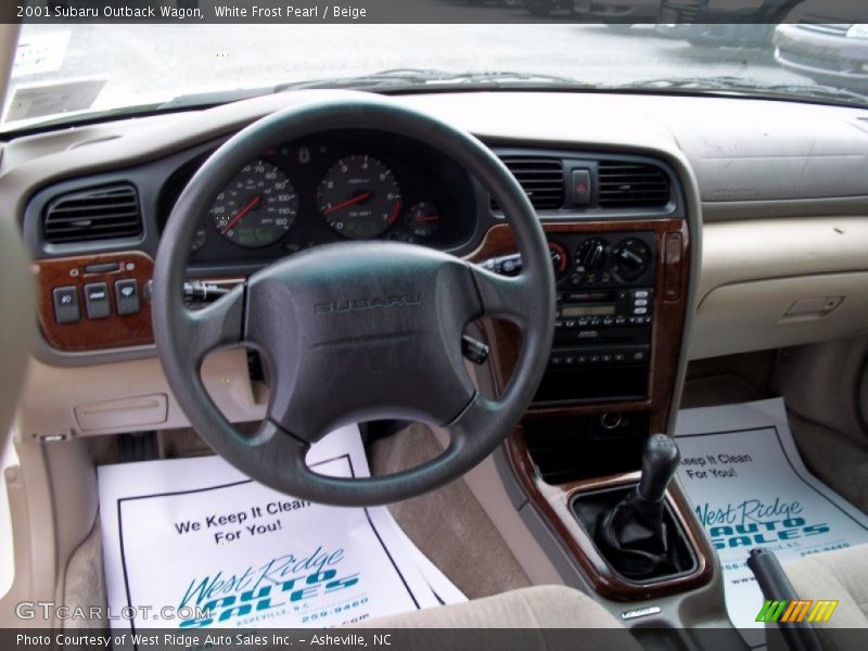 White Frost Pearl / Beige 2001 Subaru Outback Wagon