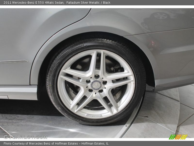Palladium Silver Metallic / Black 2011 Mercedes-Benz E 550 4Matic Sedan