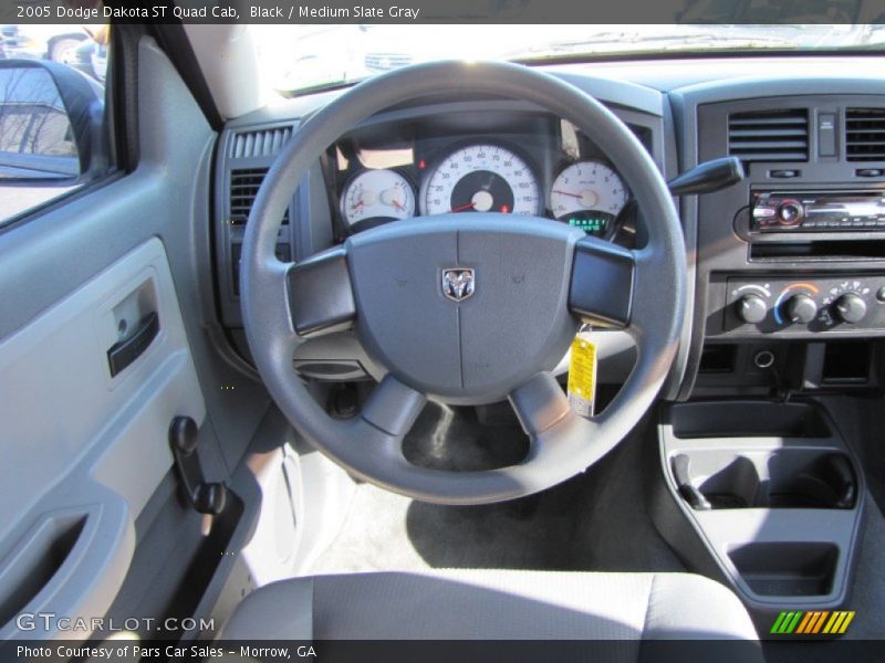 Black / Medium Slate Gray 2005 Dodge Dakota ST Quad Cab