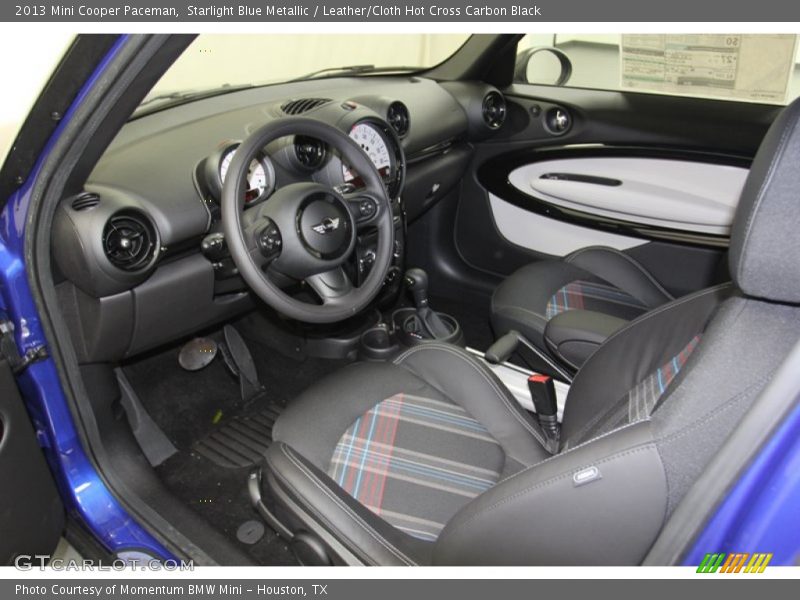  2013 Cooper Paceman Leather/Cloth Hot Cross Carbon Black Interior