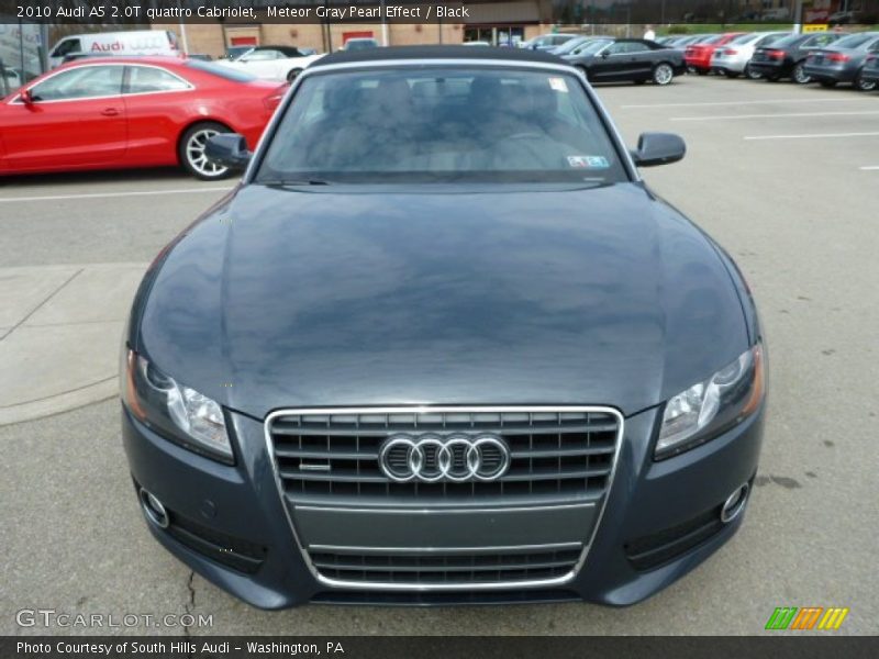 Meteor Gray Pearl Effect / Black 2010 Audi A5 2.0T quattro Cabriolet
