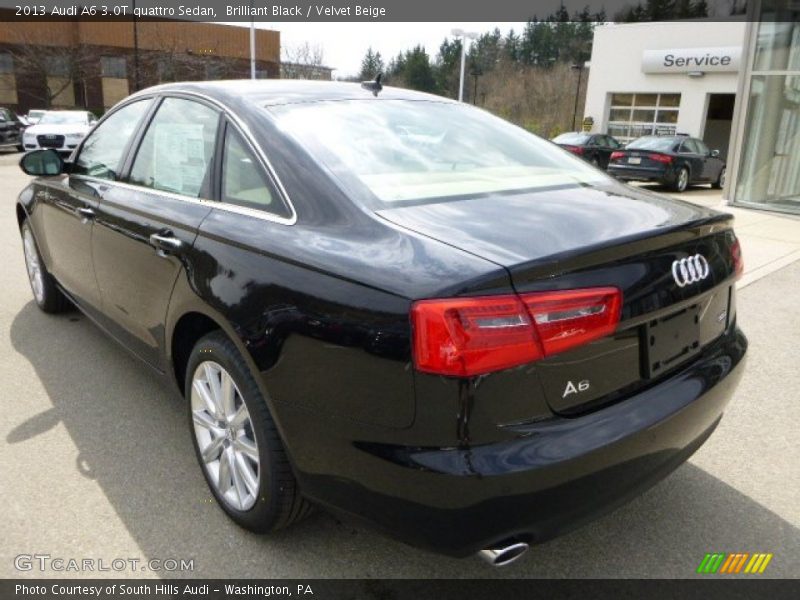 Brilliant Black / Velvet Beige 2013 Audi A6 3.0T quattro Sedan