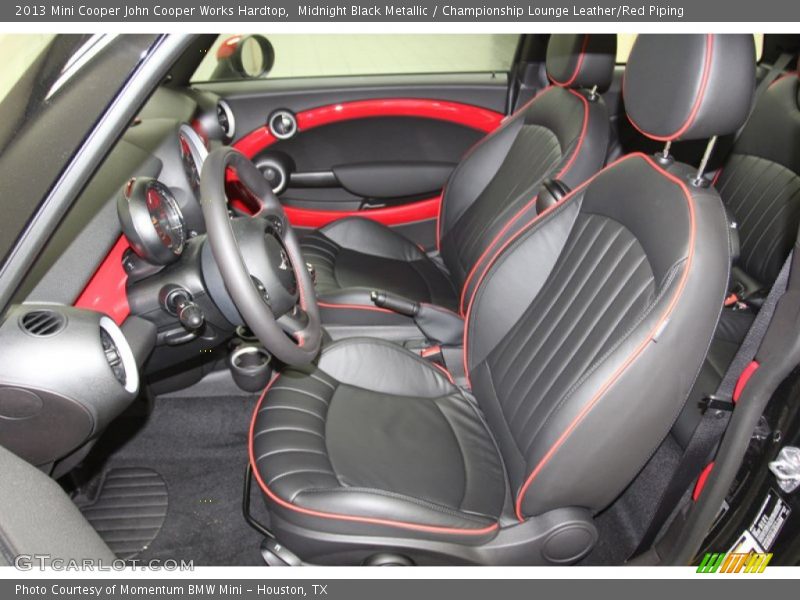  2013 Cooper John Cooper Works Hardtop Championship Lounge Leather/Red Piping Interior