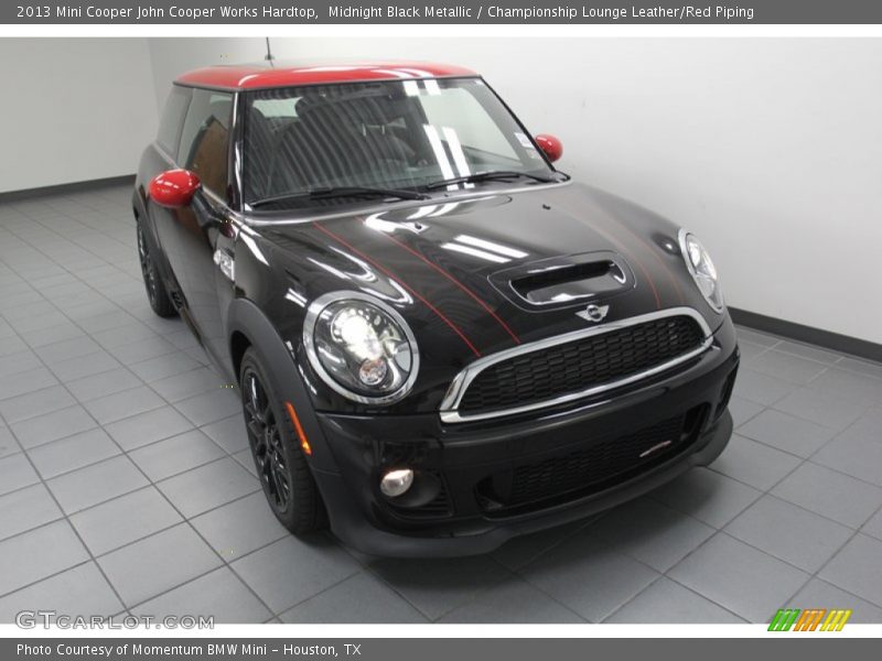 Midnight Black Metallic / Championship Lounge Leather/Red Piping 2013 Mini Cooper John Cooper Works Hardtop