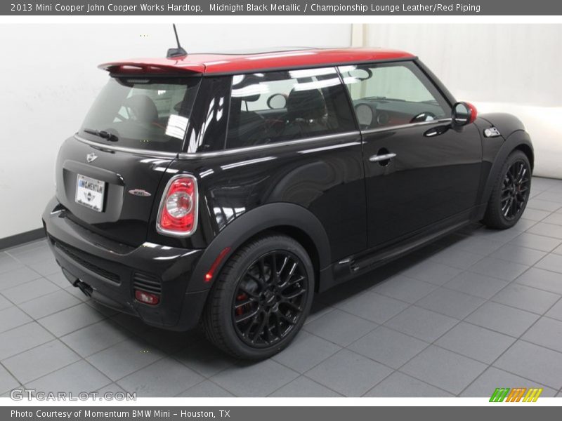 Midnight Black Metallic / Championship Lounge Leather/Red Piping 2013 Mini Cooper John Cooper Works Hardtop