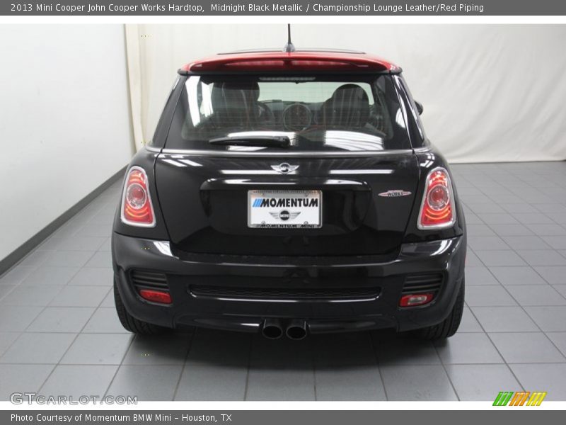 Midnight Black Metallic / Championship Lounge Leather/Red Piping 2013 Mini Cooper John Cooper Works Hardtop