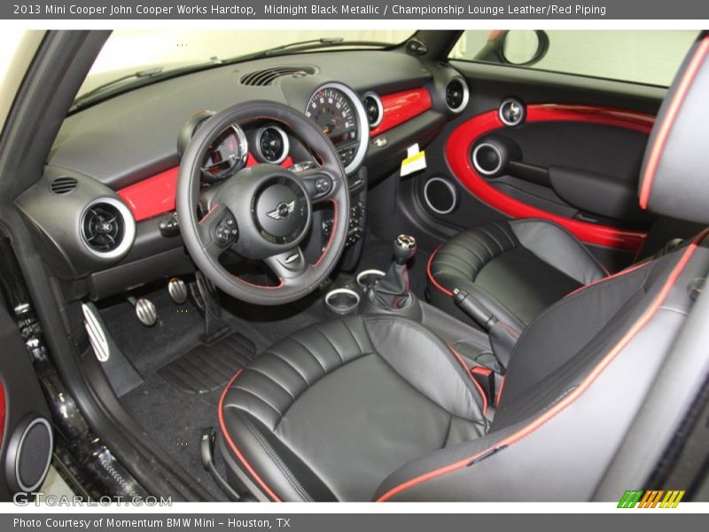  2013 Cooper John Cooper Works Hardtop Championship Lounge Leather/Red Piping Interior