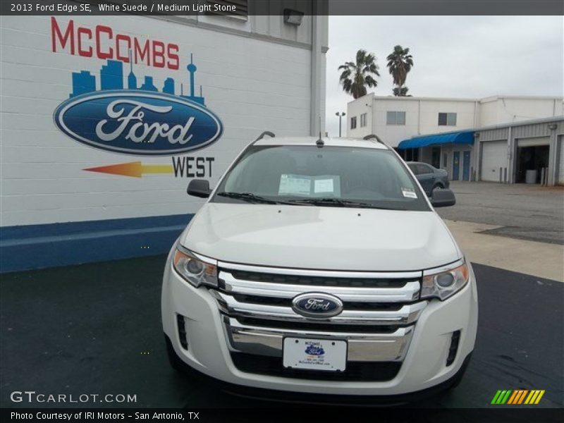 White Suede / Medium Light Stone 2013 Ford Edge SE