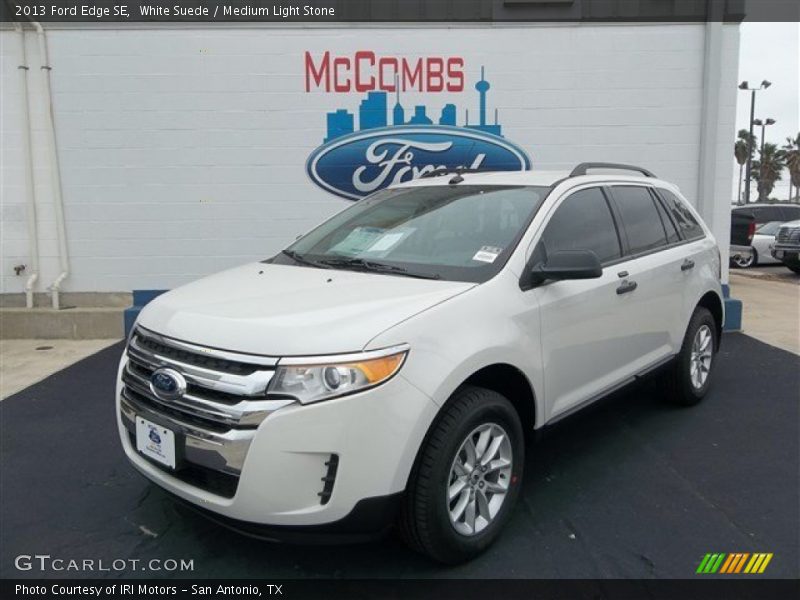 White Suede / Medium Light Stone 2013 Ford Edge SE