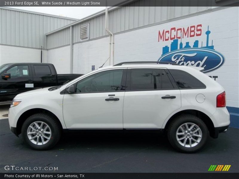 White Suede / Medium Light Stone 2013 Ford Edge SE