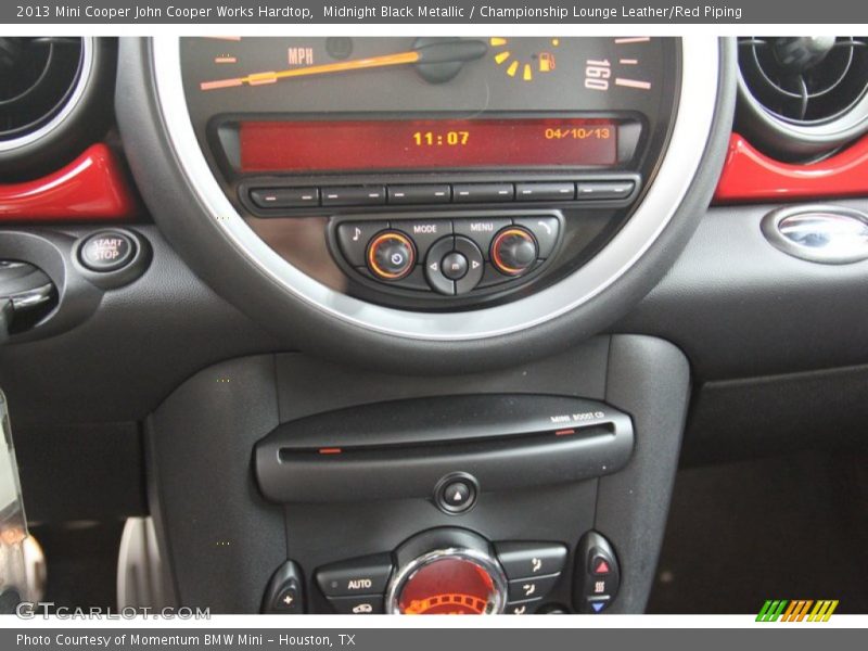 Midnight Black Metallic / Championship Lounge Leather/Red Piping 2013 Mini Cooper John Cooper Works Hardtop
