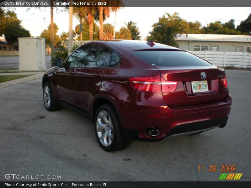 Vermilion Red Metallic / Black 2008 BMW X6 xDrive35i