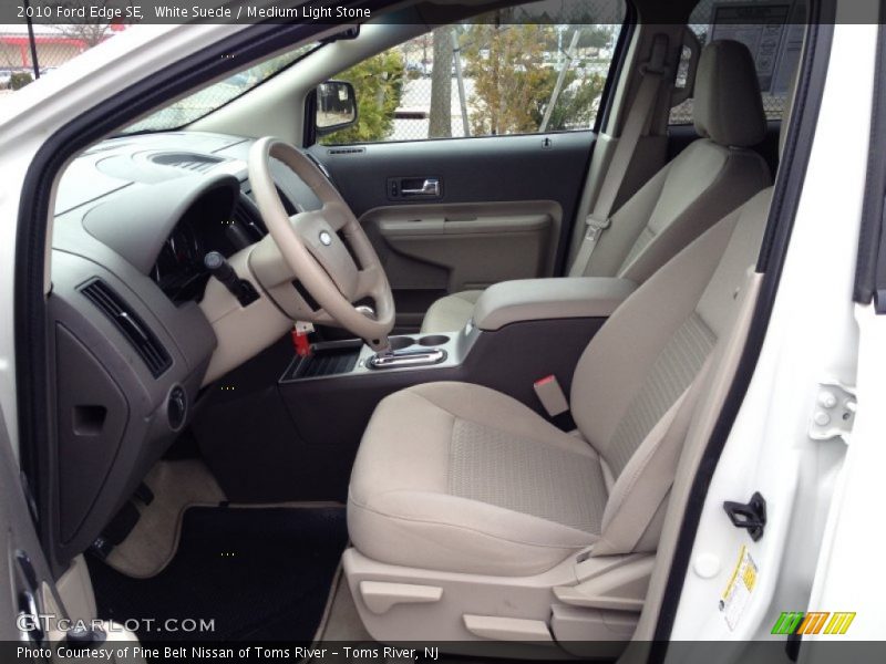 White Suede / Medium Light Stone 2010 Ford Edge SE