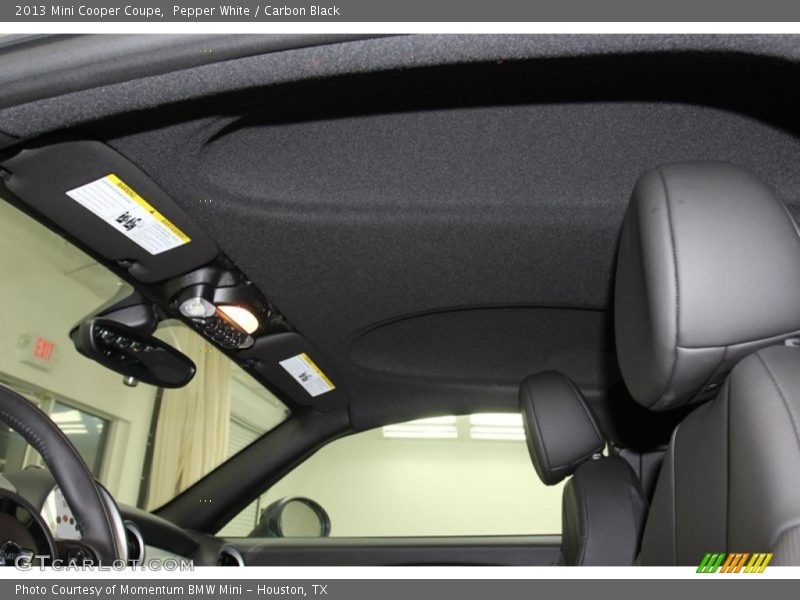 Pepper White / Carbon Black 2013 Mini Cooper Coupe