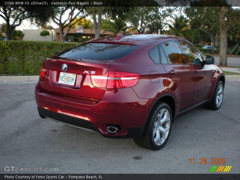 Vermilion Red Metallic / Black 2008 BMW X6 xDrive35i