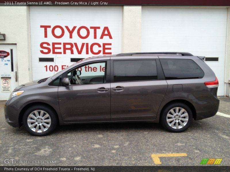 Predawn Gray Mica / Light Gray 2011 Toyota Sienna LE AWD