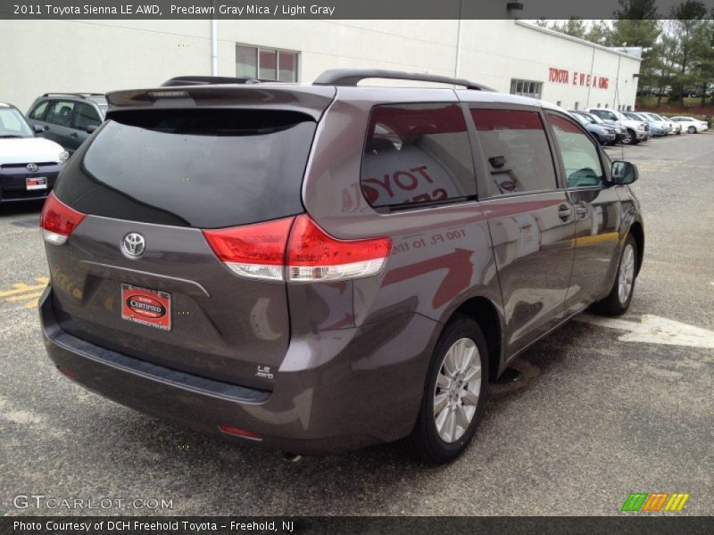 Predawn Gray Mica / Light Gray 2011 Toyota Sienna LE AWD