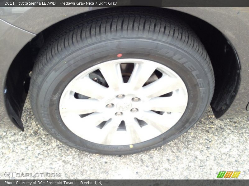 Predawn Gray Mica / Light Gray 2011 Toyota Sienna LE AWD