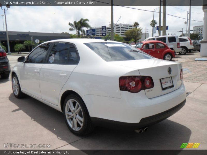 Candy White / Cornsilk Beige 2010 Volkswagen Jetta S Sedan