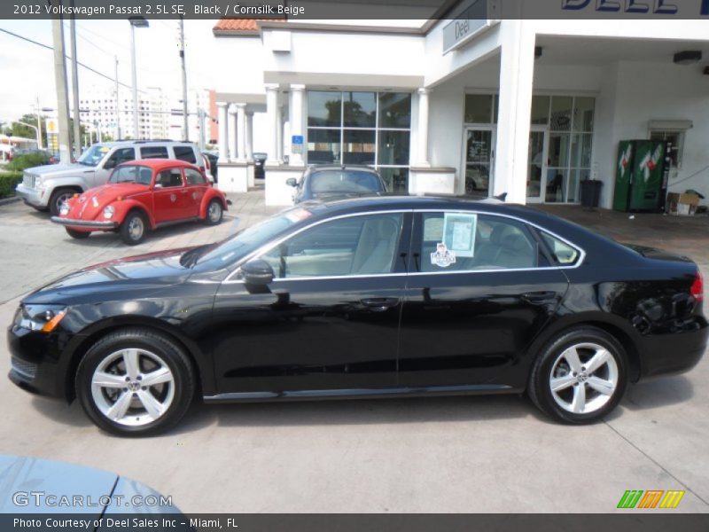 Black / Cornsilk Beige 2012 Volkswagen Passat 2.5L SE