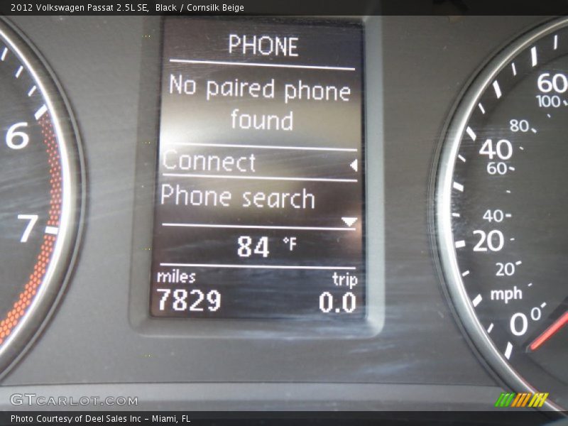 Black / Cornsilk Beige 2012 Volkswagen Passat 2.5L SE