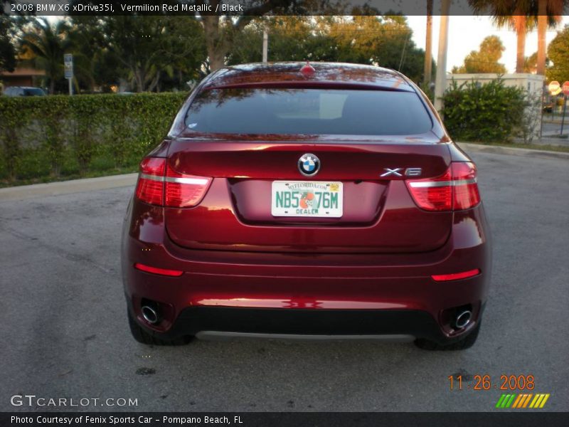 Vermilion Red Metallic / Black 2008 BMW X6 xDrive35i