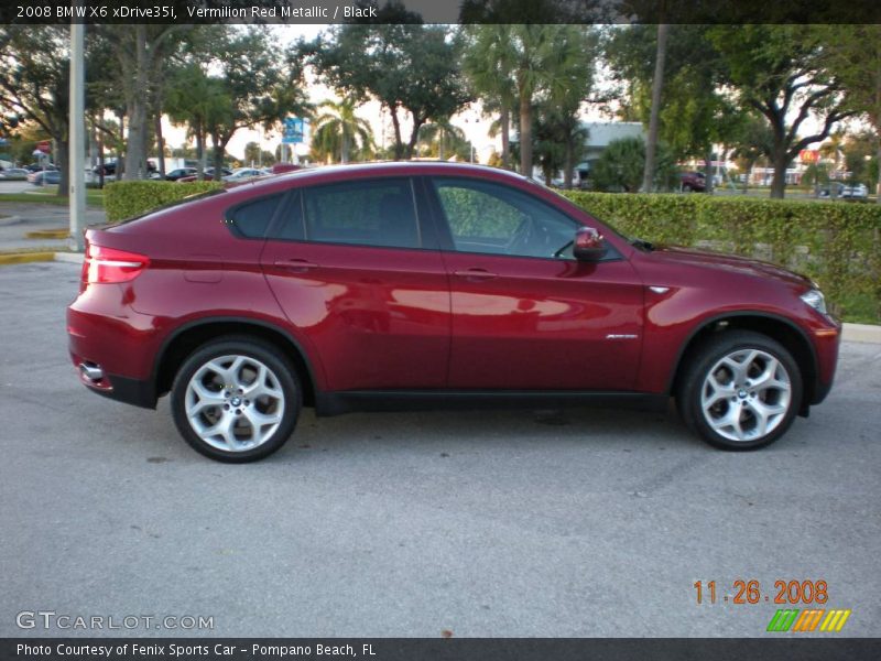 Vermilion Red Metallic / Black 2008 BMW X6 xDrive35i