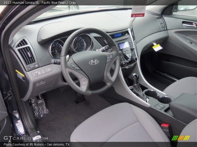 Pacific Blue Pearl / Gray 2013 Hyundai Sonata SE