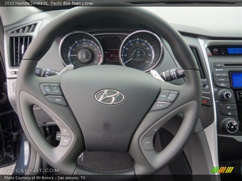 Pacific Blue Pearl / Gray 2013 Hyundai Sonata SE