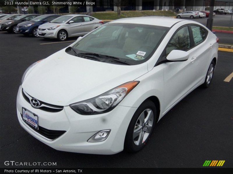 Shimmering White / Beige 2013 Hyundai Elantra GLS
