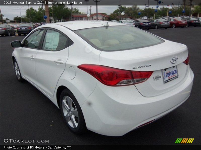 Shimmering White / Beige 2013 Hyundai Elantra GLS