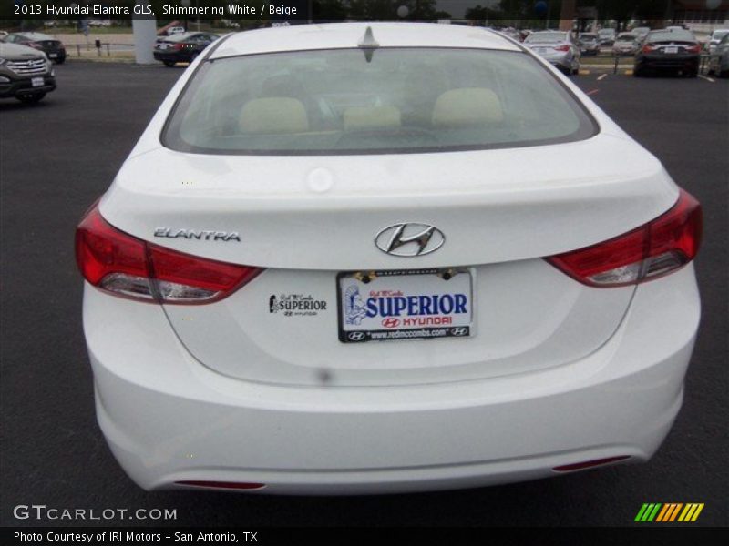 Shimmering White / Beige 2013 Hyundai Elantra GLS