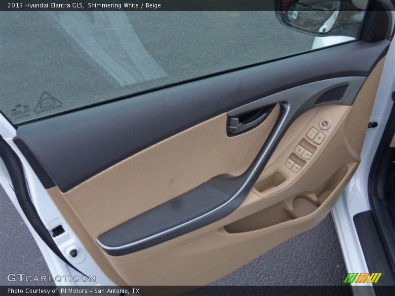 Shimmering White / Beige 2013 Hyundai Elantra GLS