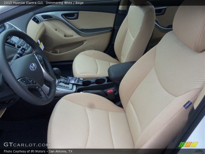 Shimmering White / Beige 2013 Hyundai Elantra GLS