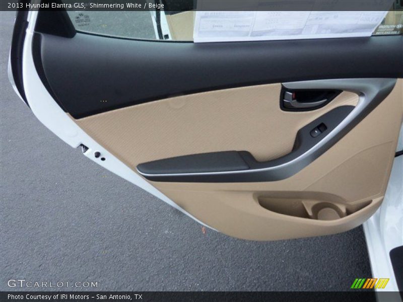 Shimmering White / Beige 2013 Hyundai Elantra GLS