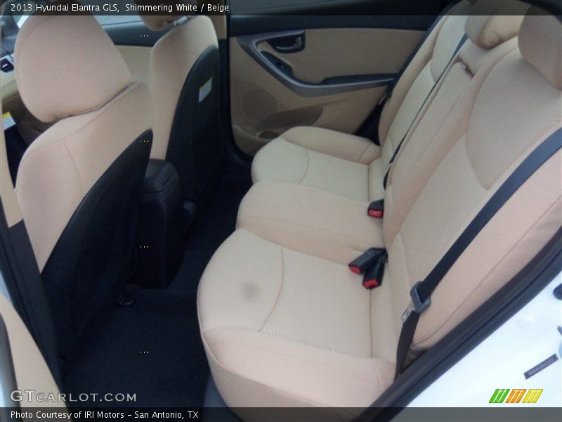 Shimmering White / Beige 2013 Hyundai Elantra GLS